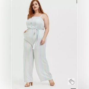 Her Universe Disney The Little Mermaid Ariel Challis Multi Stripe Jumpsuit